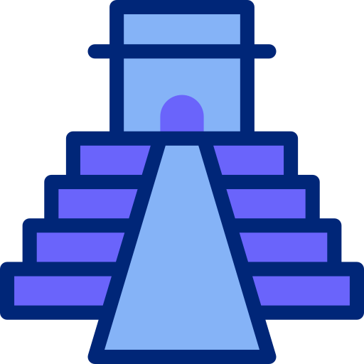 Maya pyramid Basic Accent Lineal Color icon