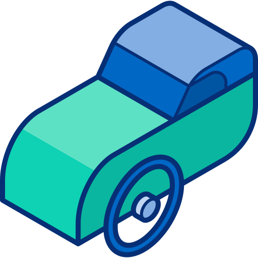 velomobile Isometric Lineal Color icona