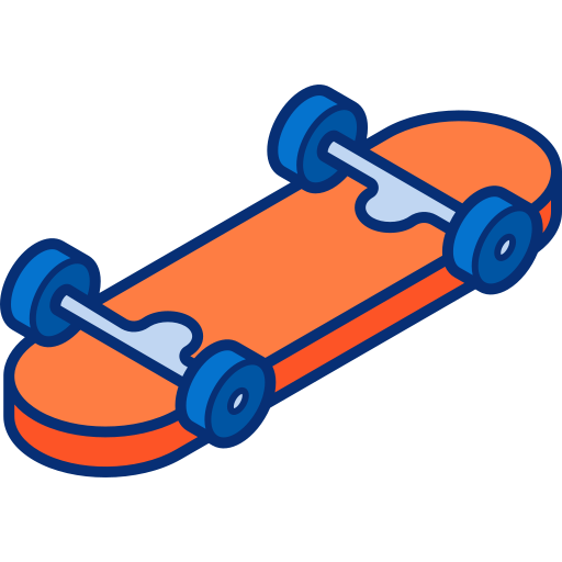 skateboard Isometric Lineal Color icon