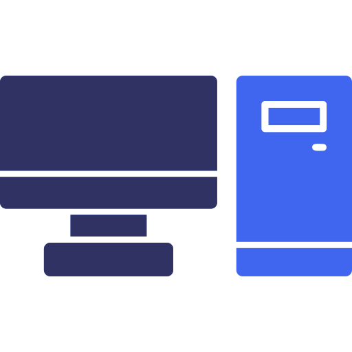 komputer stacjonarny Generic color fill ikona