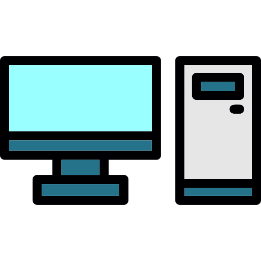 computadora de escritorio Generic color lineal-color icono