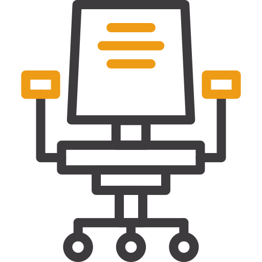 silla de oficina Generic color outline icono