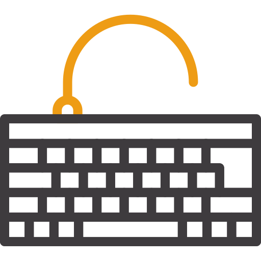 teclado Generic color outline icono