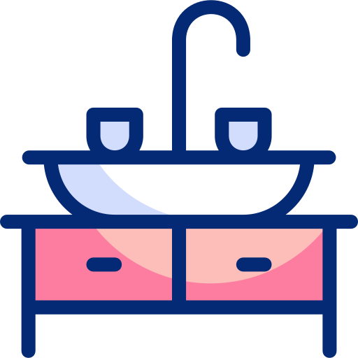 Sink Basic Accent Lineal Color icon