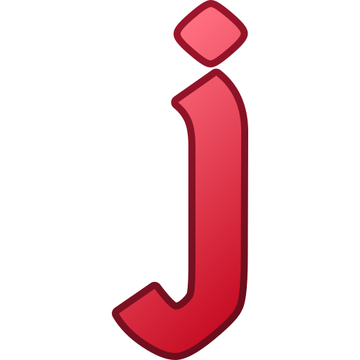 문자 j Generic gradient lineal-color icon