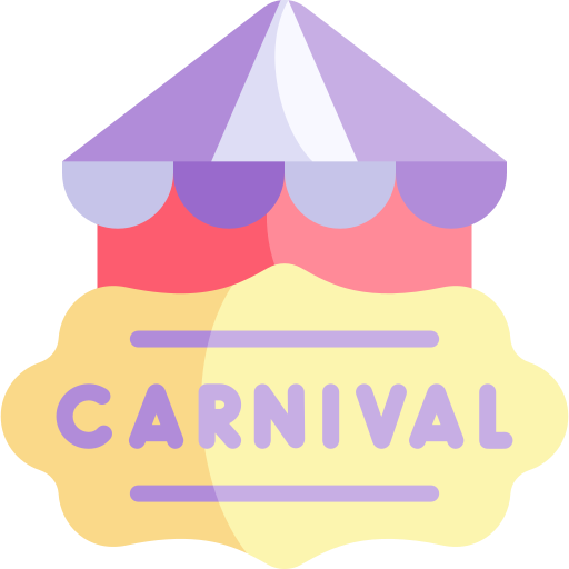 carpa de carnaval Kawaii Flat icono