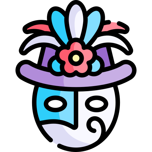 maska karnawałowa Kawaii Lineal color ikona