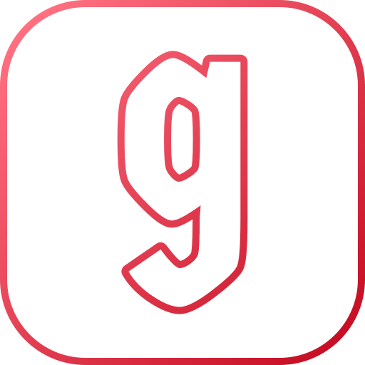 buchstabe g Generic gradient outline icon