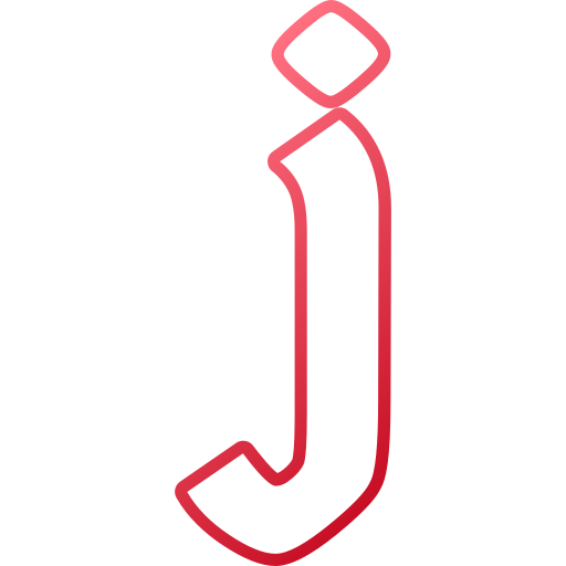 Letter j Generic gradient outline icon