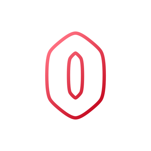 文字o Generic gradient outline icon