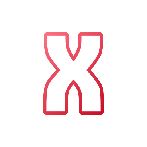 Letter x Generic gradient outline icon