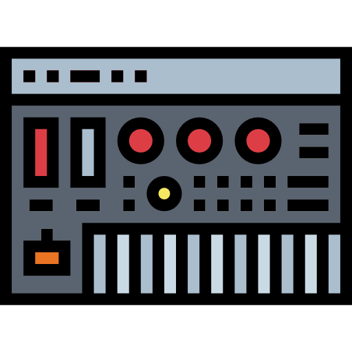 Synthesizer Smalllikeart Lineal Color icon