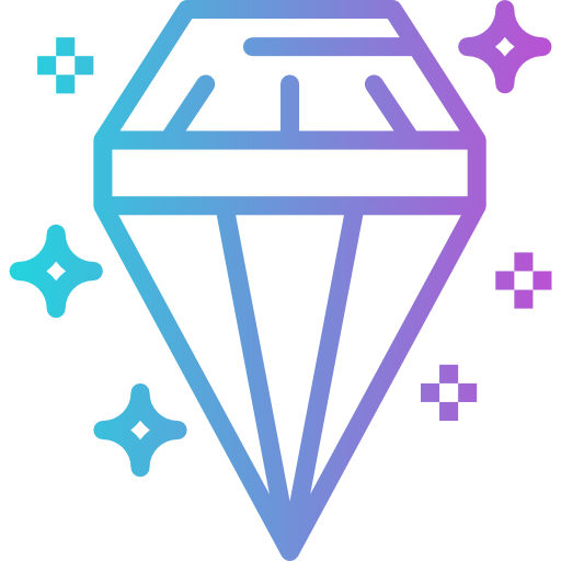 Diamond Smalllikeart Gradient icon