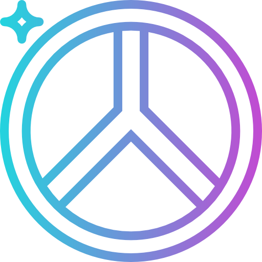 평화 Smalllikeart Gradient icon