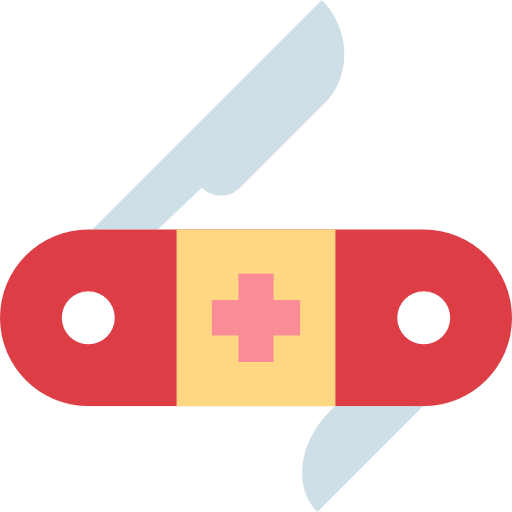 cuchillo del ejército suizo Smalllikeart Flat icono