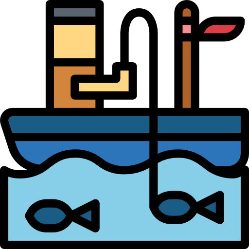 barco de pesca Smalllikeart Lineal Color icono