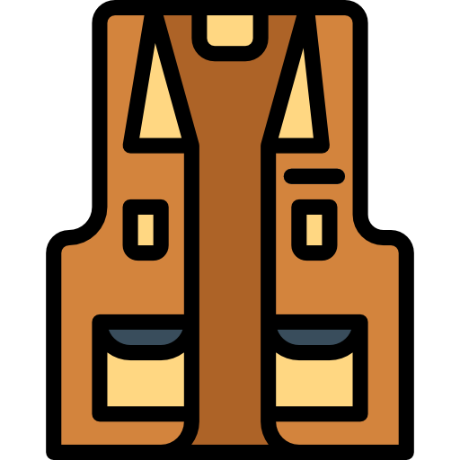 Fishing vest Smalllikeart Lineal Color icon