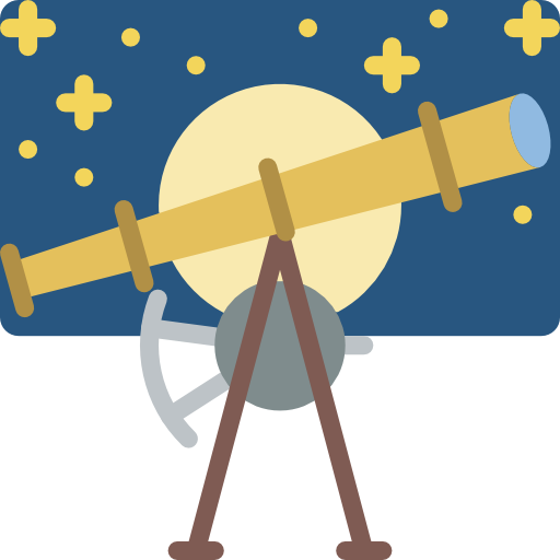 telescopio Basic Miscellany Flat icona