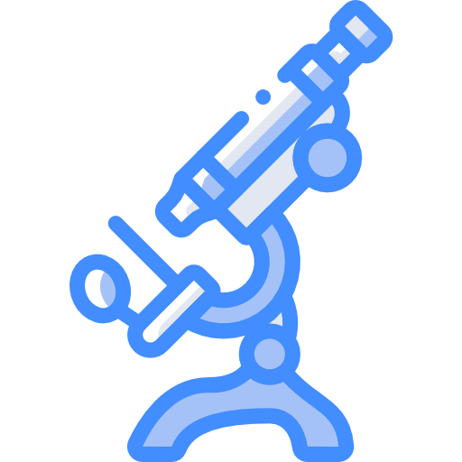 Microscope Basic Miscellany Blue icon