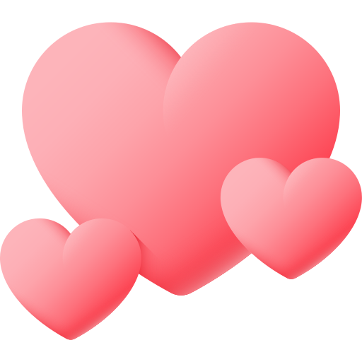Hearts 3D Color icon