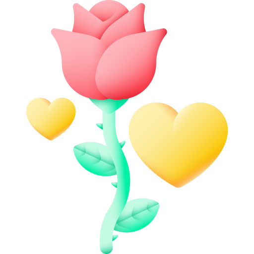 rose 3D Color icon