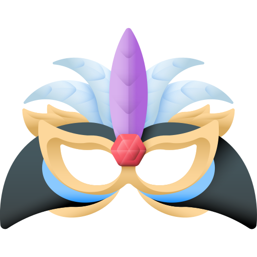 Carnival mask 3D Color icon