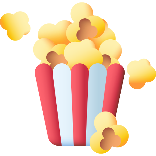 popcorn 3D Color icon