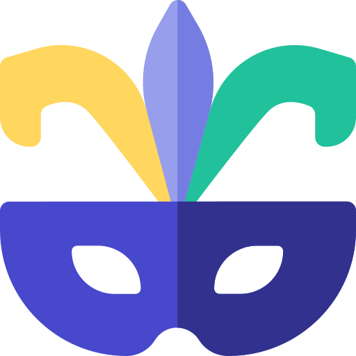 maska karnawałowa Basic Rounded Flat ikona
