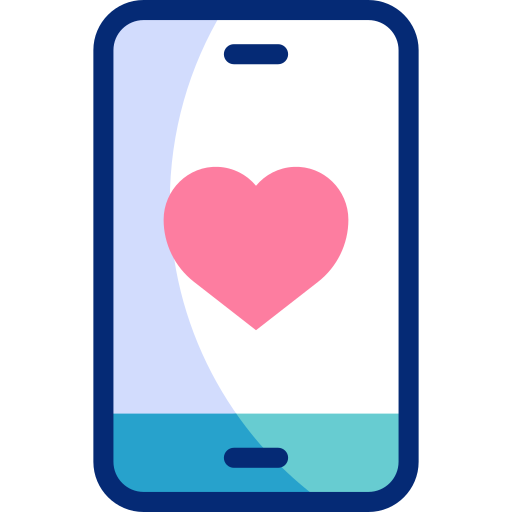 Dating app Basic Accent Lineal Color icon