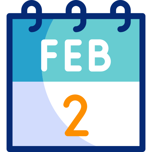 February 2 Basic Accent Lineal Color icon