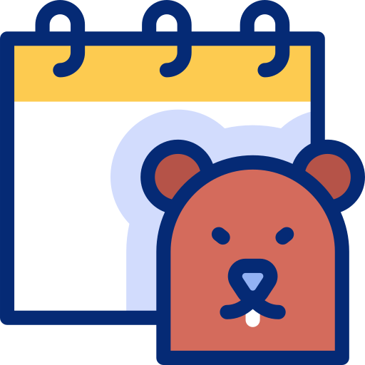 Groundhog day Basic Accent Lineal Color icon