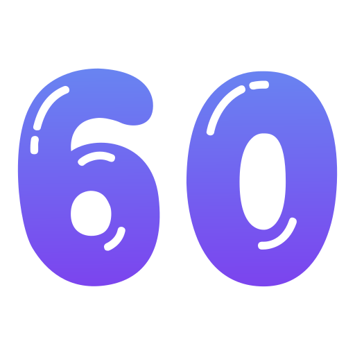 sześćdziesiąt Generic gradient fill ikona