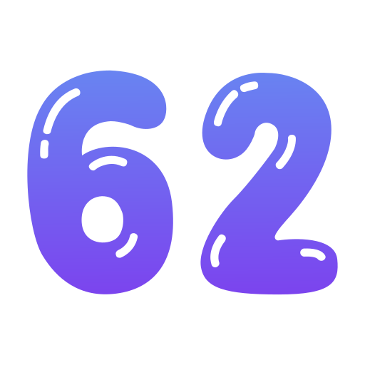 sześćdziesiąt dwa Generic gradient fill ikona