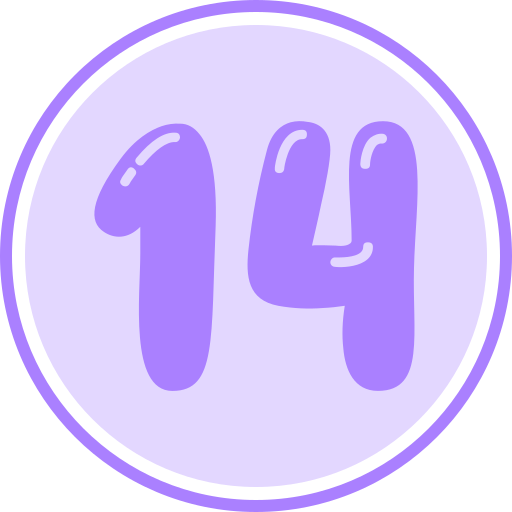 Fourteen Generic color fill icon