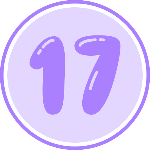 diecisiete Generic color fill icono