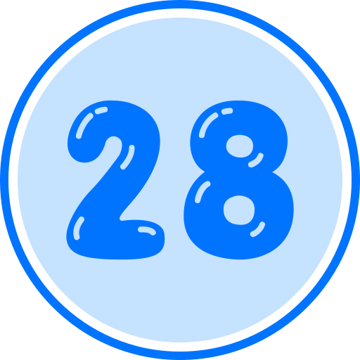Twenty eight Generic color fill icon