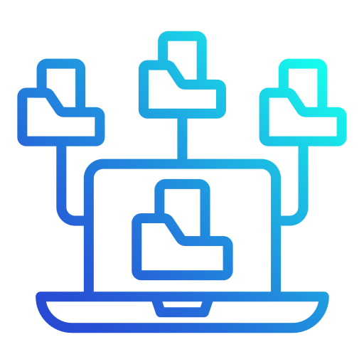 gestione del database Generic gradient outline icona