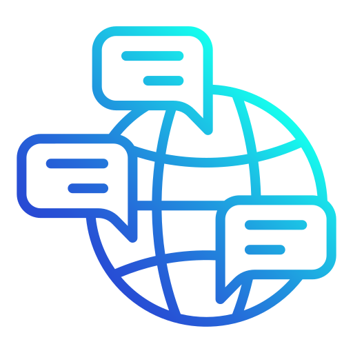 multilingue Generic gradient outline icona