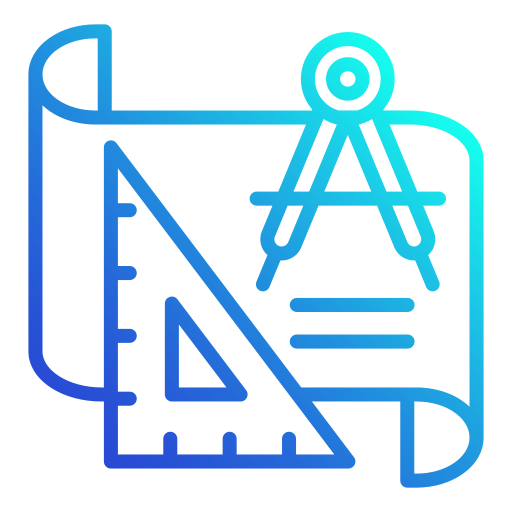 disegno tecnico Generic gradient outline icona