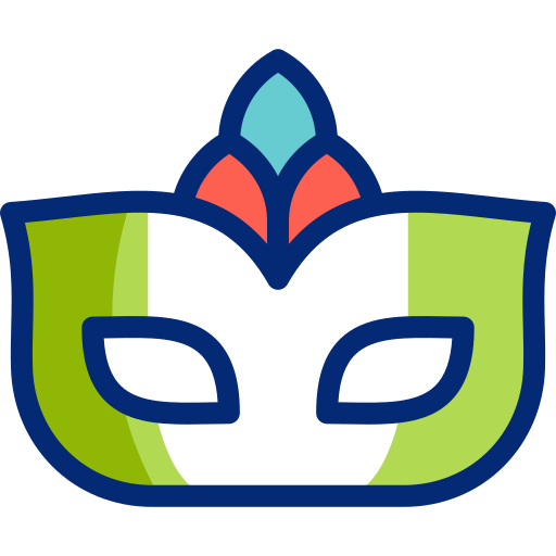 Carnival mask Basic Accent Lineal Color icon