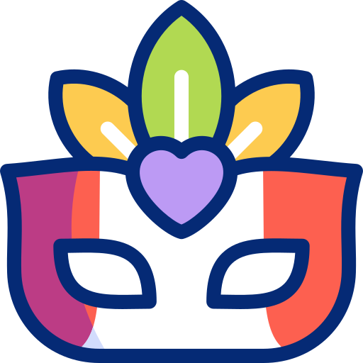 máscara de carnaval Basic Accent Lineal Color icono