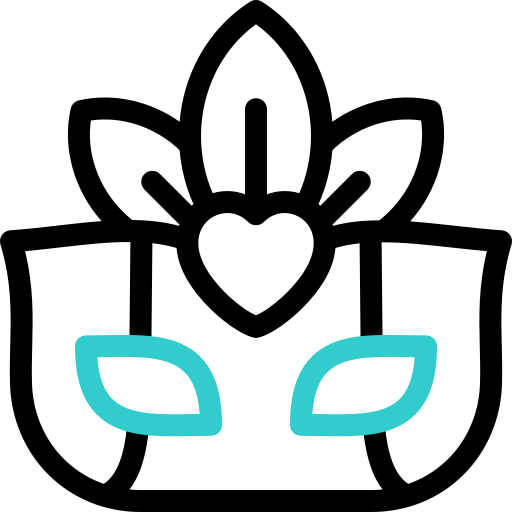 carnaval masker Basic Accent Outline icoon