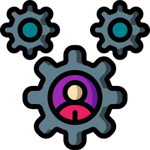 Cogs Basic Miscellany Lineal Color icon