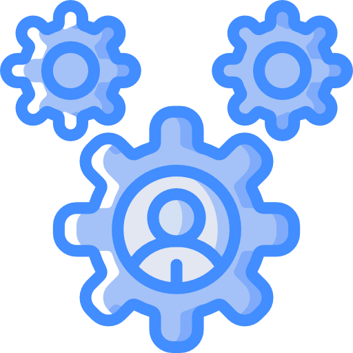 Cogs Basic Miscellany Blue icon