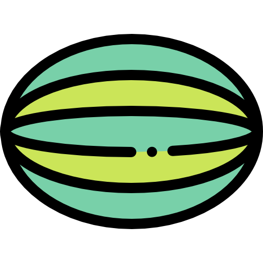 수박 Detailed Rounded Lineal color icon