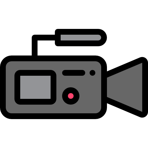 câmera de vídeo Detailed Rounded Lineal color Ícone