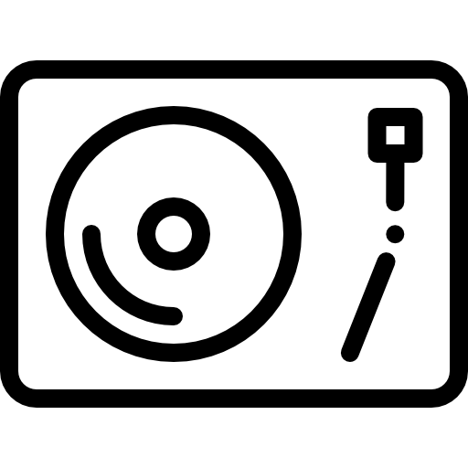 giradischi Detailed Rounded Lineal icona