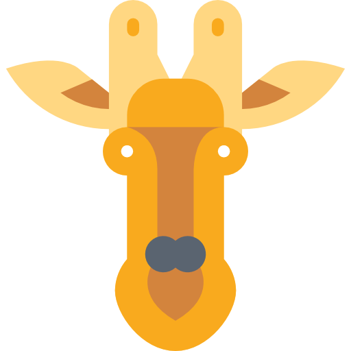 Żyrafa Smalllikeart Flat ikona