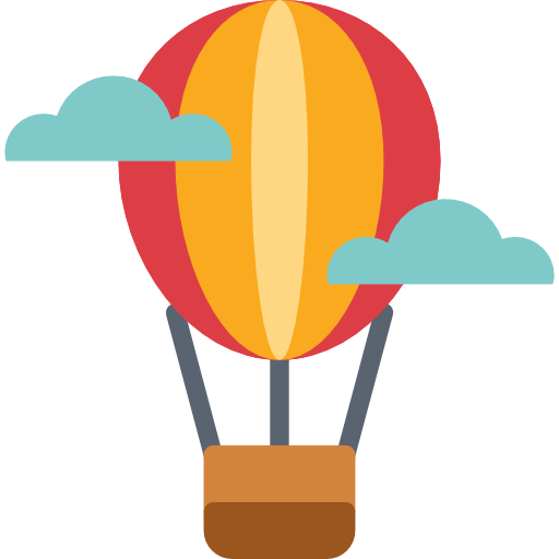 Hot air balloon Smalllikeart Flat icon