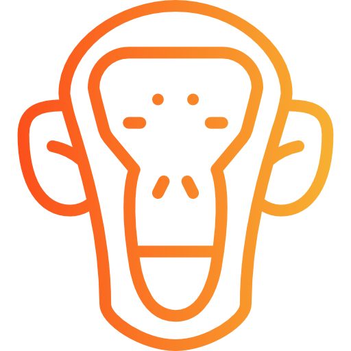 Monkey Smalllikeart Gradient icon